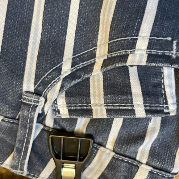 Democracy Slim Straight Ankle bottoms Stripes - Picture 4 of 7